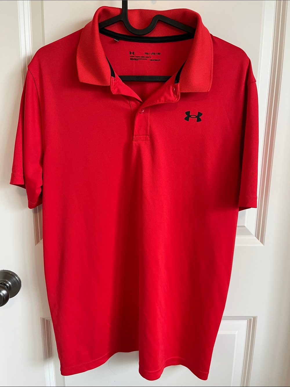 Under Armour Kid’s Red Polo with Black Logo
